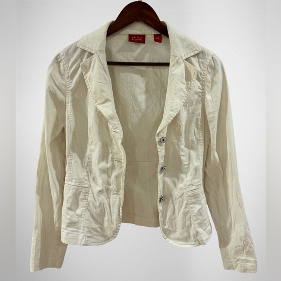 VERO MODA • Women's White Jean Blazer - Picture 1 of 16